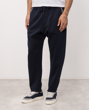 Brunello Cucinelli Синие спортивные штаны MM8433102G