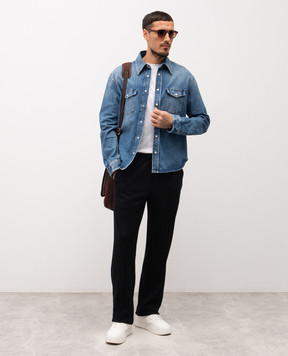 Givenchy Синя джинсова сорочка з логотипом BM616V5YD3