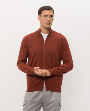 Brunello Cucinelli Терракотовый кардиган из кашемира M2200106