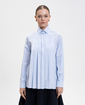 Max Mara Weekend Блакитна сорочка ACANTO з плісувванням ACANTO