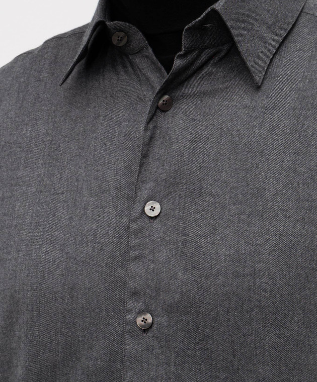 Cashmere&Whiskey Серая рубашка в тканый узор 11252091148 изображение 5