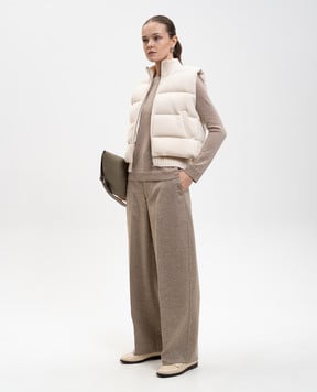 Bottega Veneta Бежевые брюки из шерсти и кашемира 835267V3OO0
