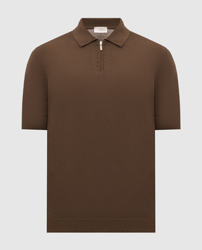Castangia dal 1850 Коричневе поло з шовком DBPZ1S26