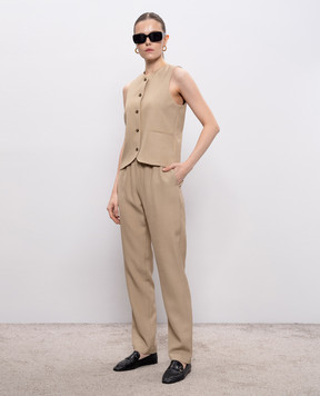 Loulou de Saison Бежевий жилет PACO з вовною PACO