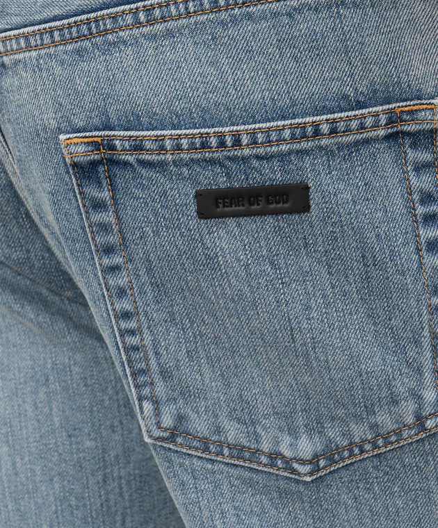 Fear of God Сині джинси з ефектом потертості FG9M459906DNMMI зображення 5