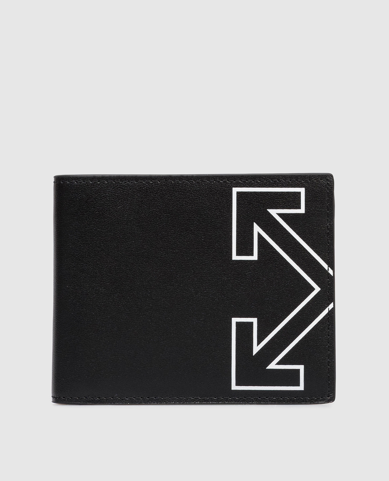 Черный кожаный портмоне с тиснением логотипа