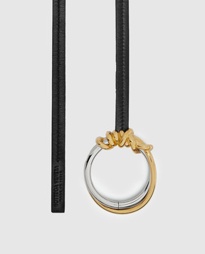 Bottega Veneta Чорний шкіряний пояс 855247V2BE7