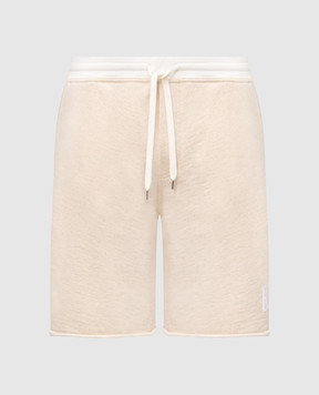 Brunello Cucinelli Бежеві шорти з монограмою логотипа MR8313375G
