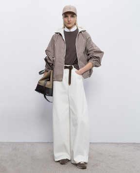 Brunello Cucinelli Коричневая ветровка в клетку ML5997948