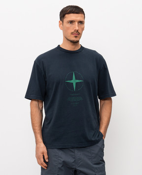Stone Island Синя футболка Light Compass L1S152100001S0363