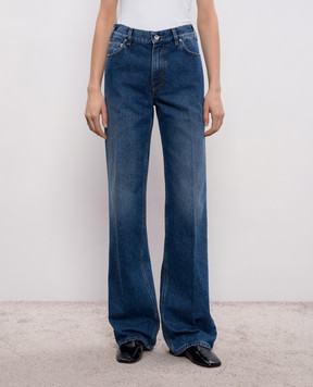 Thierry Mugler Сині джинси з патчем логотипа 26P6PA0536211