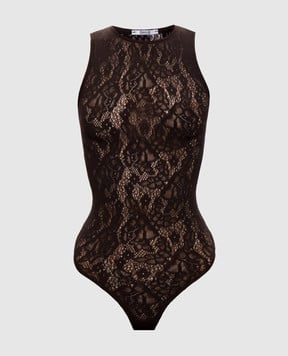 Wolford Коричневый боди INFINITE ROSE 79349