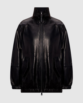 Brunello Cucinelli Черная кожаная куртка MPNMO7569P