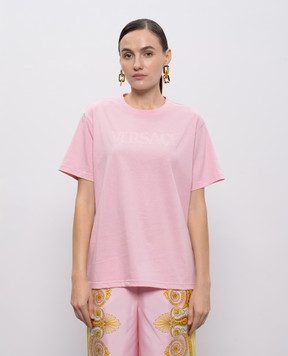 Versace Рожева футболка з логотипом 10231891A17209