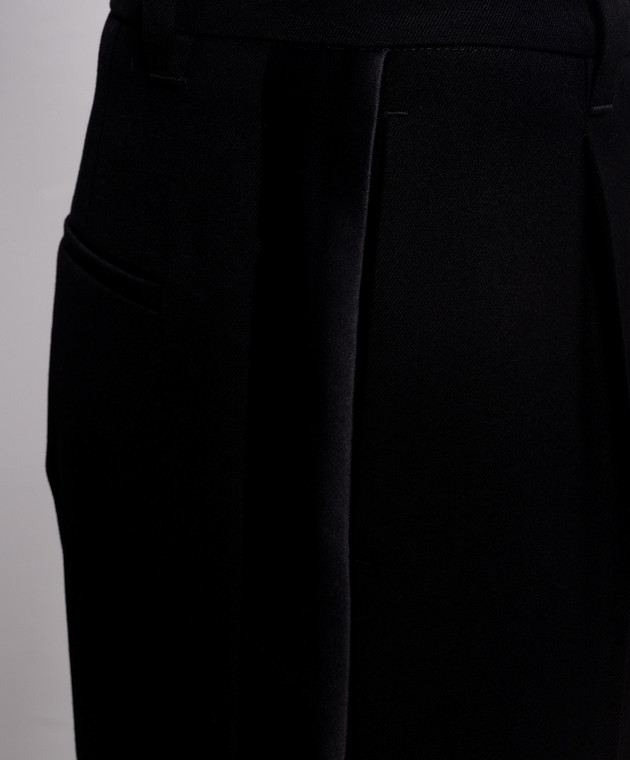 Brunello Cucinelli Черные брюки из шерсти MG553P9338 изображение 5