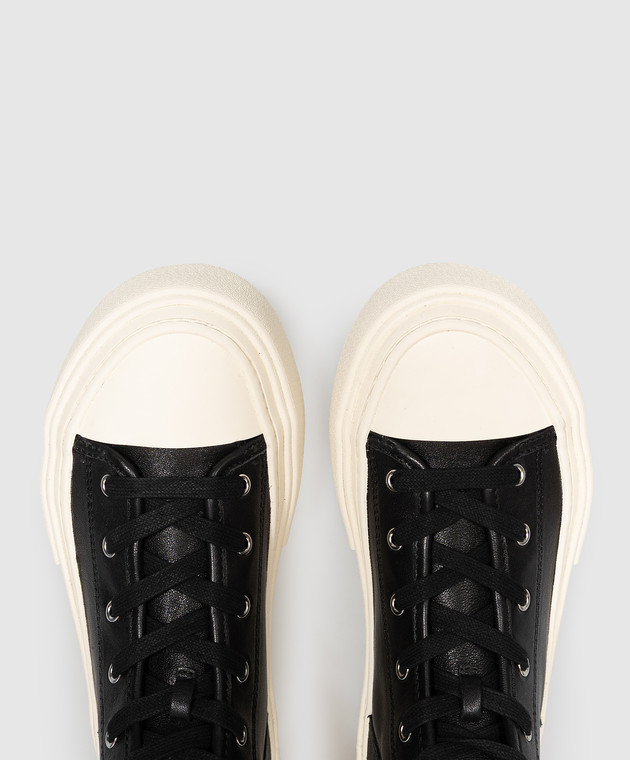 Ann Demeulemeester Черные кожаные хайтопы Ycke B0014406LT208 изображение 4