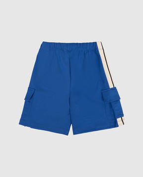Palm Angels Дитячі сині шорти-карго PBCL004S26FLE001