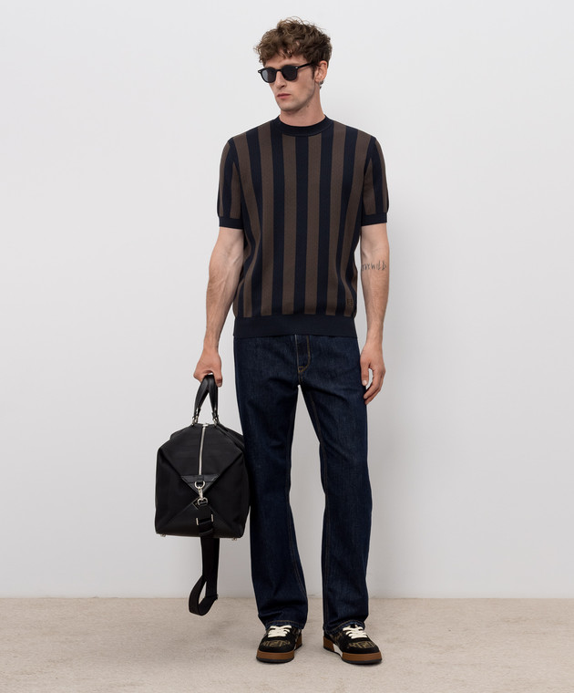 Fendi Футболка з шовком в смужку FZY443AY3U зображення 2