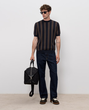 Fendi Футболка з шовком в смужку FZY443AY3U