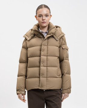 Moncler Коричневий пуховик Moncler Maya 70 K20931A0010254A81