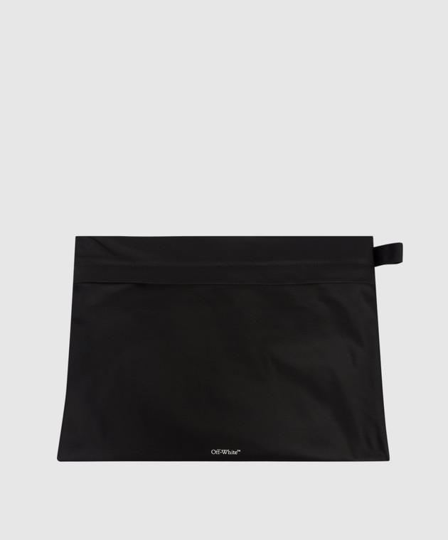 Off-White Чорний дорожній набір чохлів і маски для сну з принтом OWNJ007C99FAB001 зображення 2