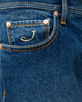 Jacob Cohen Синие джинсы Travis с эффектом потертости UQM1003T156Ash