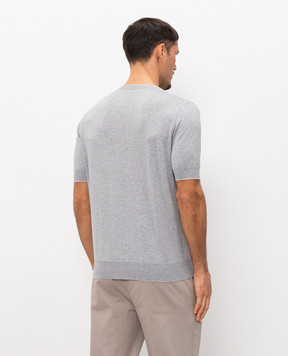 Brunello Cucinelli Сіра меланжева футболка M29805200