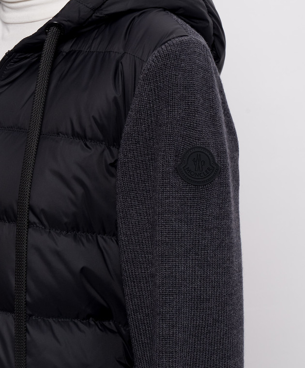 Moncler Черная комбинированная куртка L20939B00019M1131 изображение 5