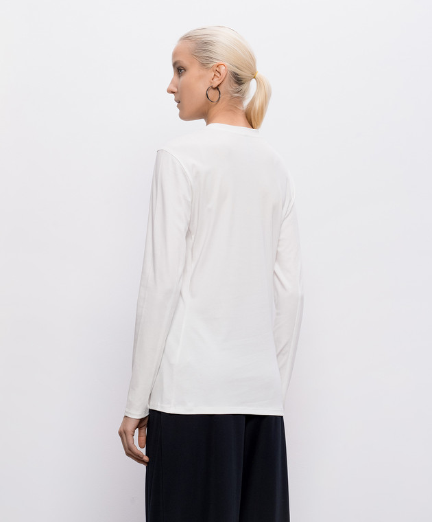 Intoca Белый лонгслив из хлопка DIOSBASICPOUD45 изображение 4