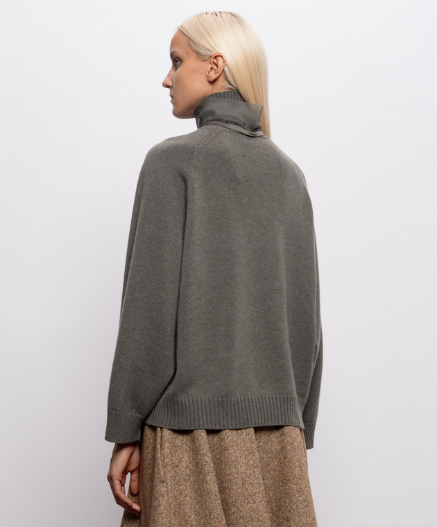 Brunello Cucinelli Зелений светр з кашеміру M12747004 зображення 4