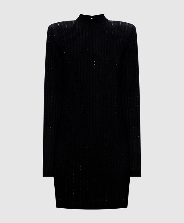Twinset Черное платье с кристаллами 262TT3152
