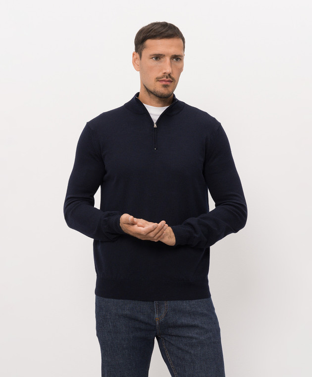 Cashmere&Whiskey Синій джемпер 77397 зображення 3