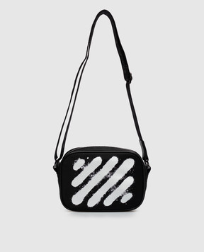 Off-White Черная сумка с принтом Diag Spray OWMNQ18F26FB01