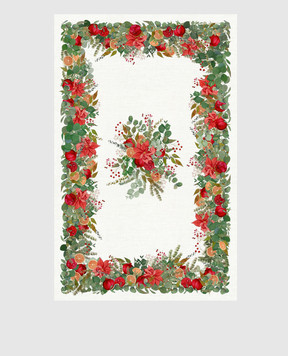 TESSITURA TOSCANA TELERIE Біла скатертина GARLAND GLEE з льону NT240122020067