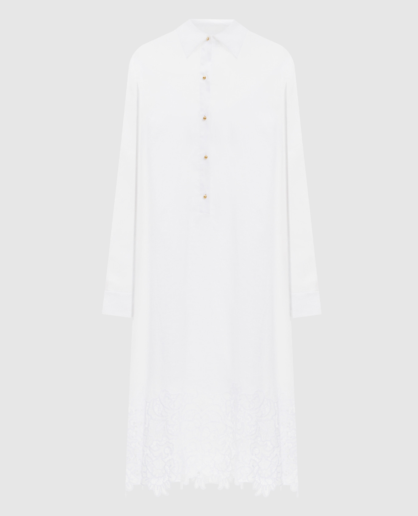 Белое платье-рубашка MELA из рамы с вышивкой