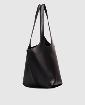 The Attico Черная кожаная сумка-тоут La Scoop 260WAH00062LBT019AA