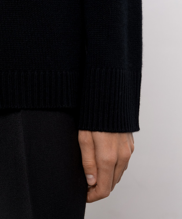 Allude Чорний светр з вовни та кашеміру з розрізами 26517105 зображення 5