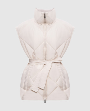 Peserico Бежевий жилет з ланцюжком моніль S03343A6980A