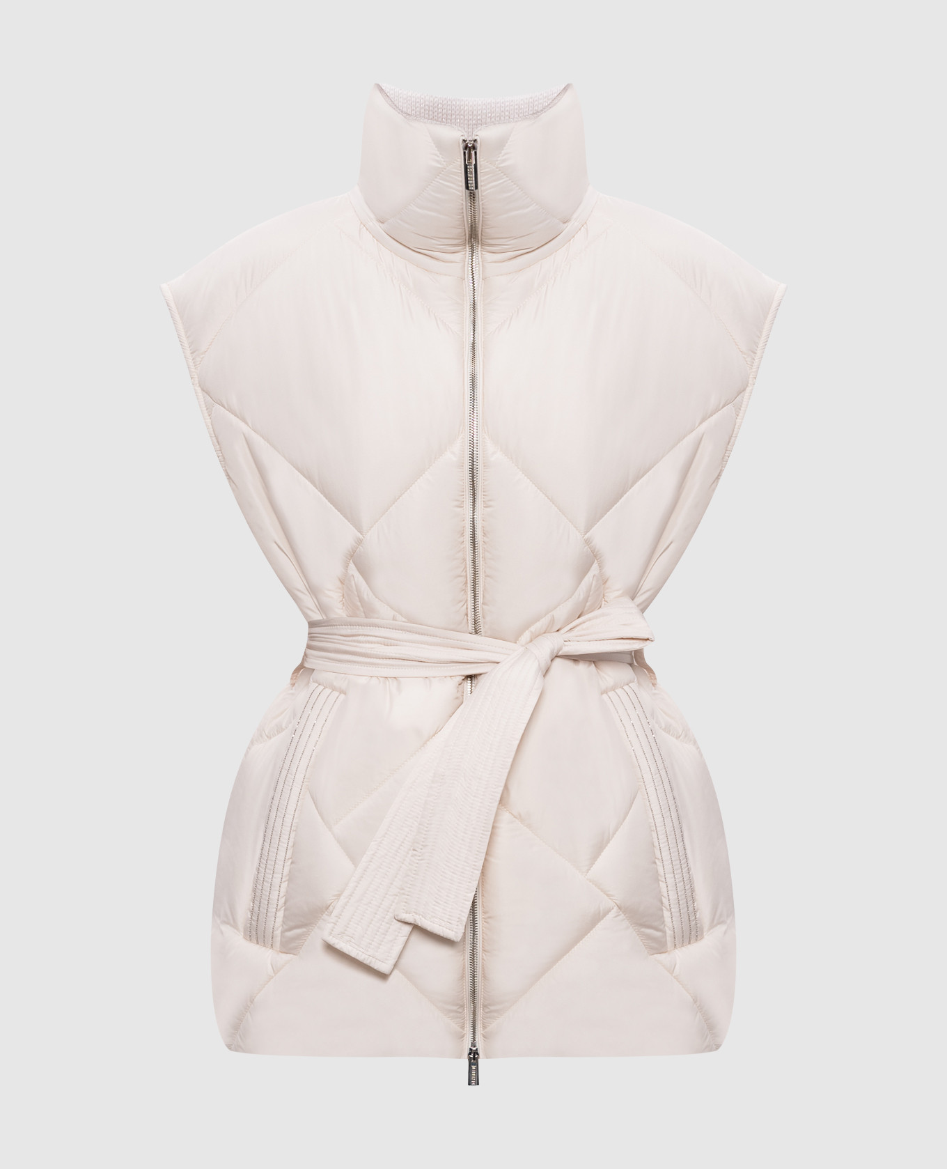 

Бежевый жилет с цепочкой мониль, Верхняя одежда