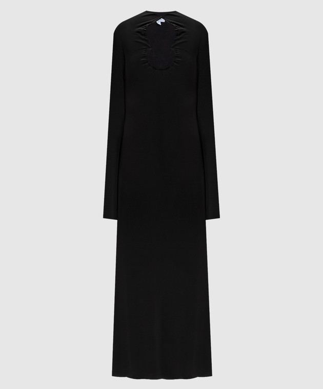 Off-White Чорна сукня з вирізом 2FU00113T