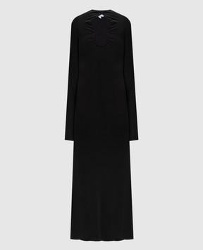 Off-White Чорна сукня з вирізом 2FU00113T