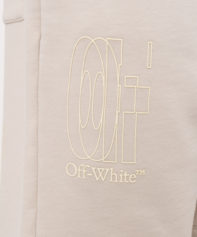 Off-White Бежевые шорты 44MCI013S26F004 изображение 5