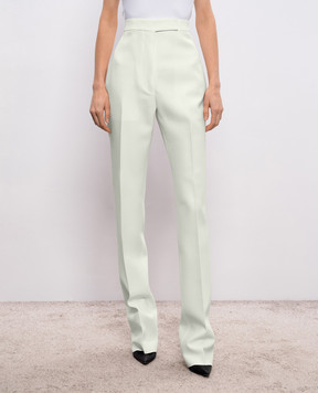 Tom Ford Штани кольору айворі з вовни та шовку PAW685FAX1666
