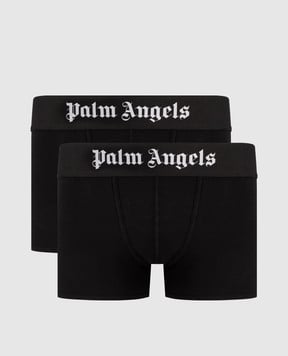 Palm Angels s Набор черных трусов с логотипом PMUH009S25FAB001