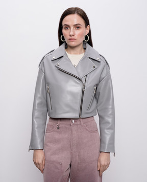 Babe Pay Pls Сіра шкіряна косуха 2516GRAND