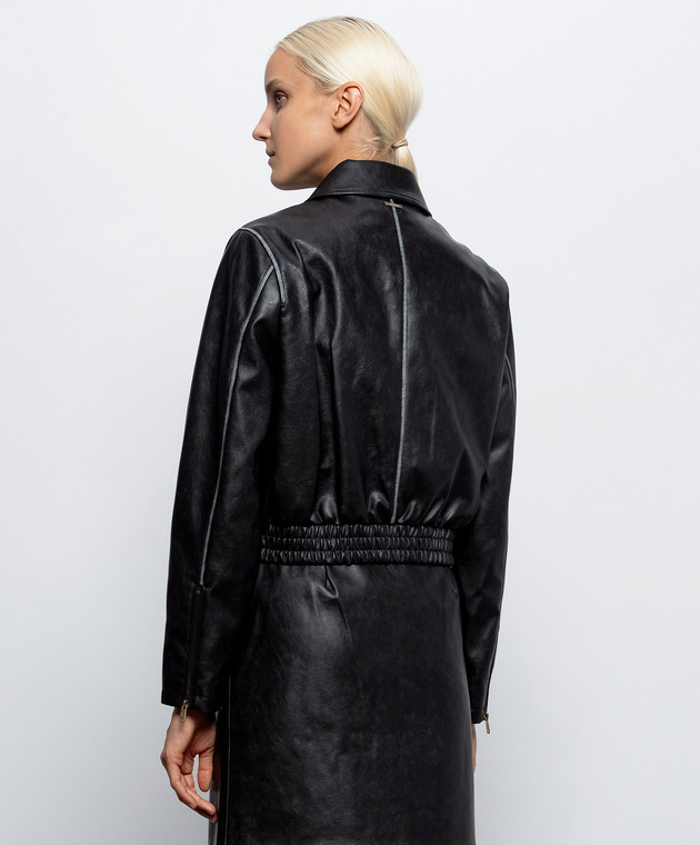 Twinset Черная куртка с пластиной логотипа 262LI2KCC изображение 4