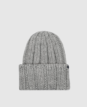 Woolrich Серая шапка с шерстью с нашивкой логотипа CFWWAC0196FBUF0766