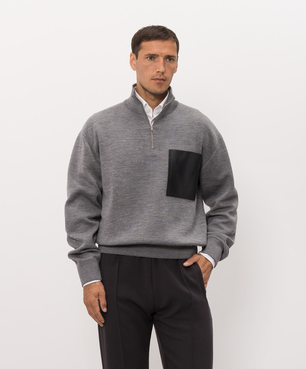 Bottega Veneta Серый джемпер из шерсти 873776V6MT0 изображение 3