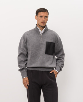 Bottega Veneta Серый джемпер из шерсти 873776V6MT0