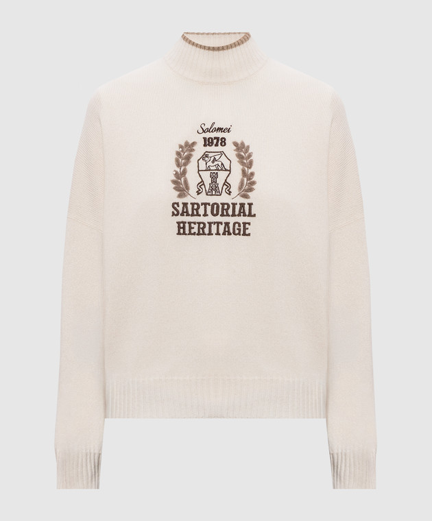Brunello Cucinelli Свитер цвета айвори из кашемира M12722204